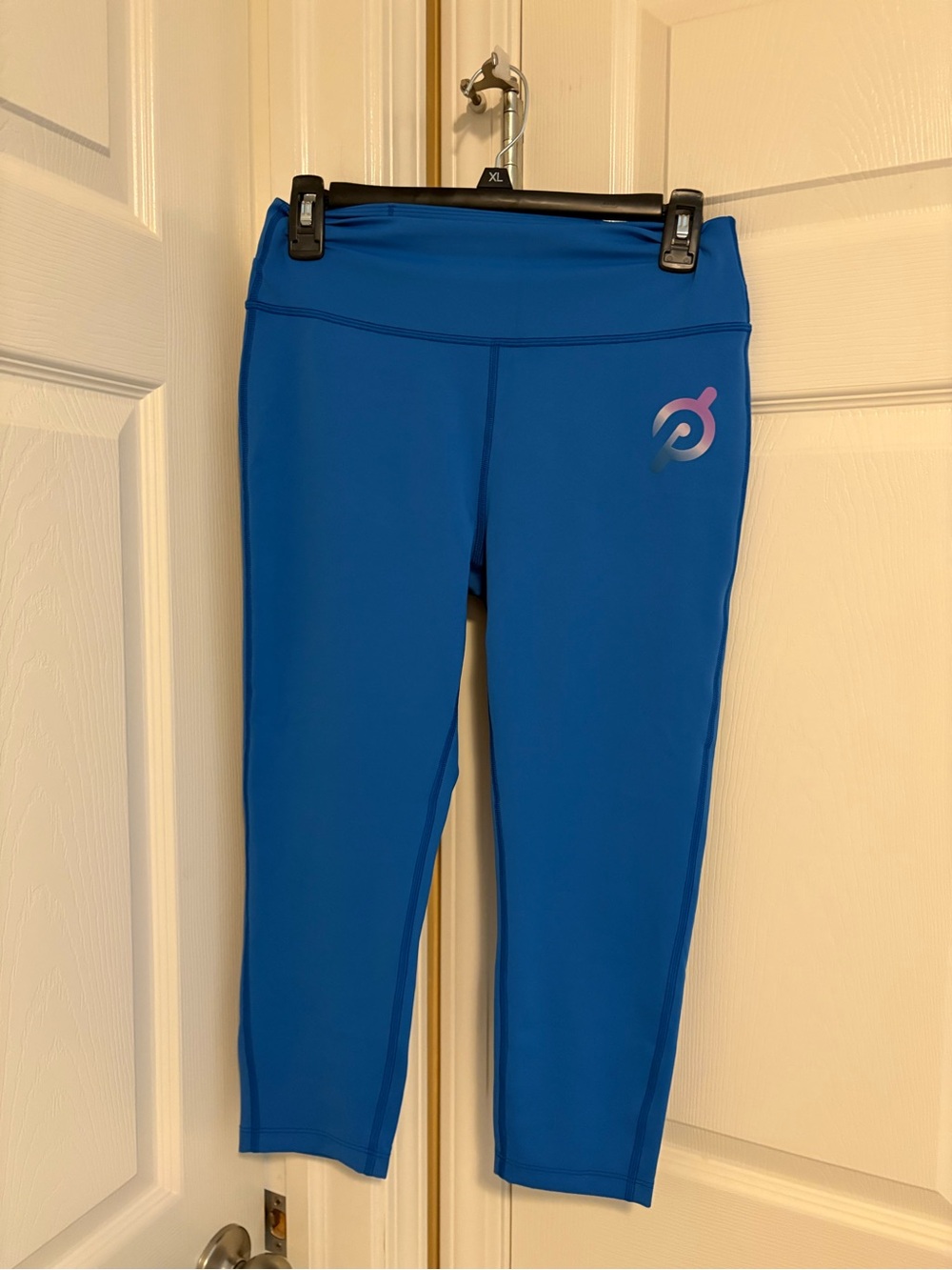 Peloton Girls Blue Capri Leggings with Gradient Logo